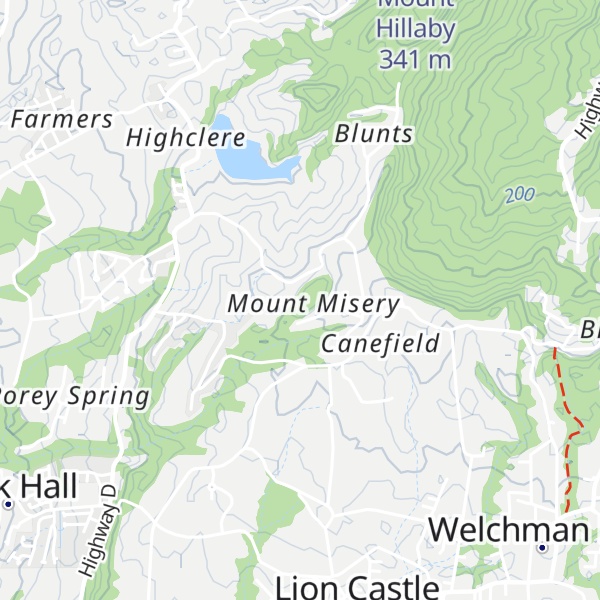Map of Mount Misery