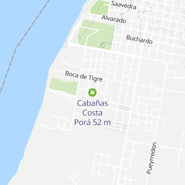 Map of Cabañas Costa Porá
