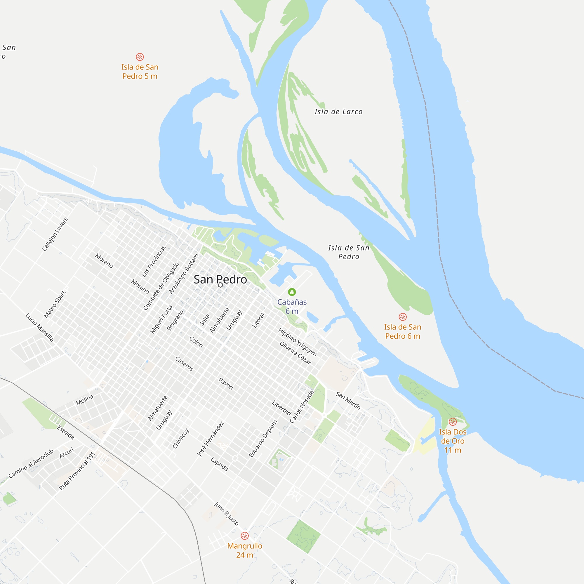 Cabañas map
