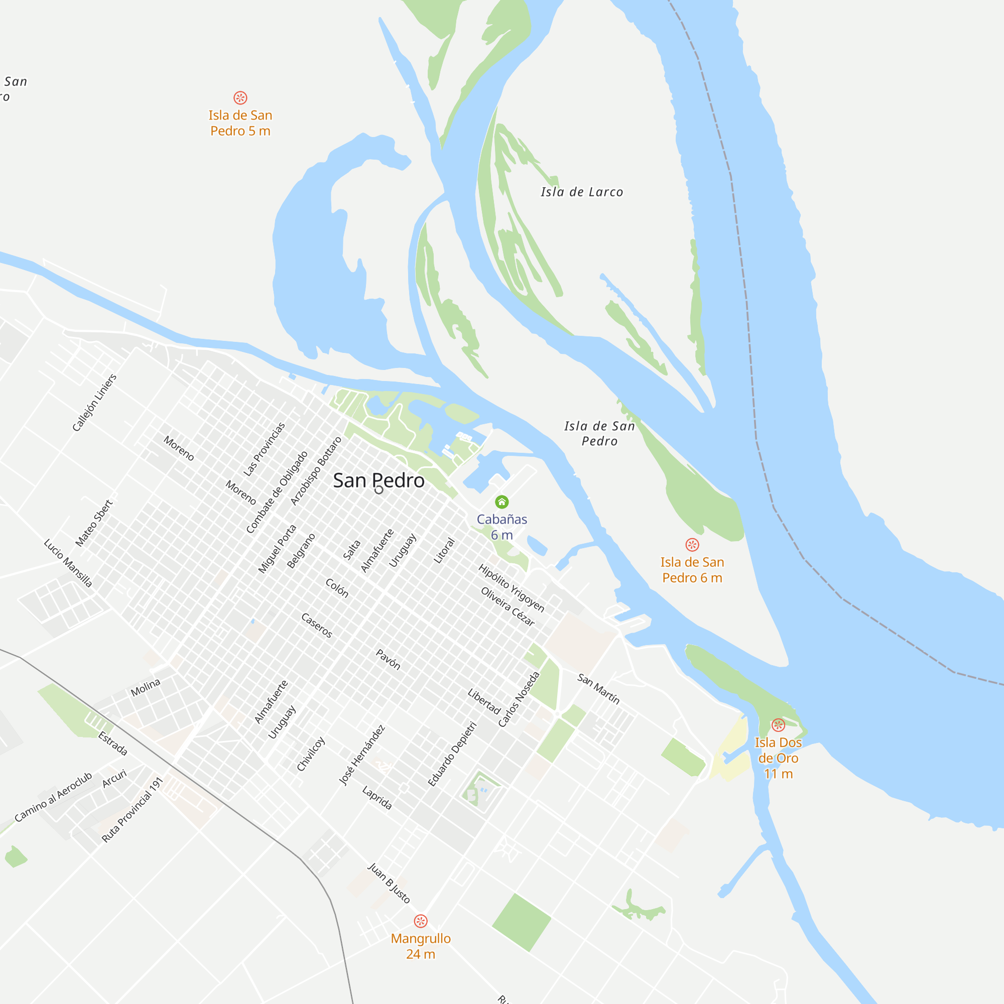 Cabañas map