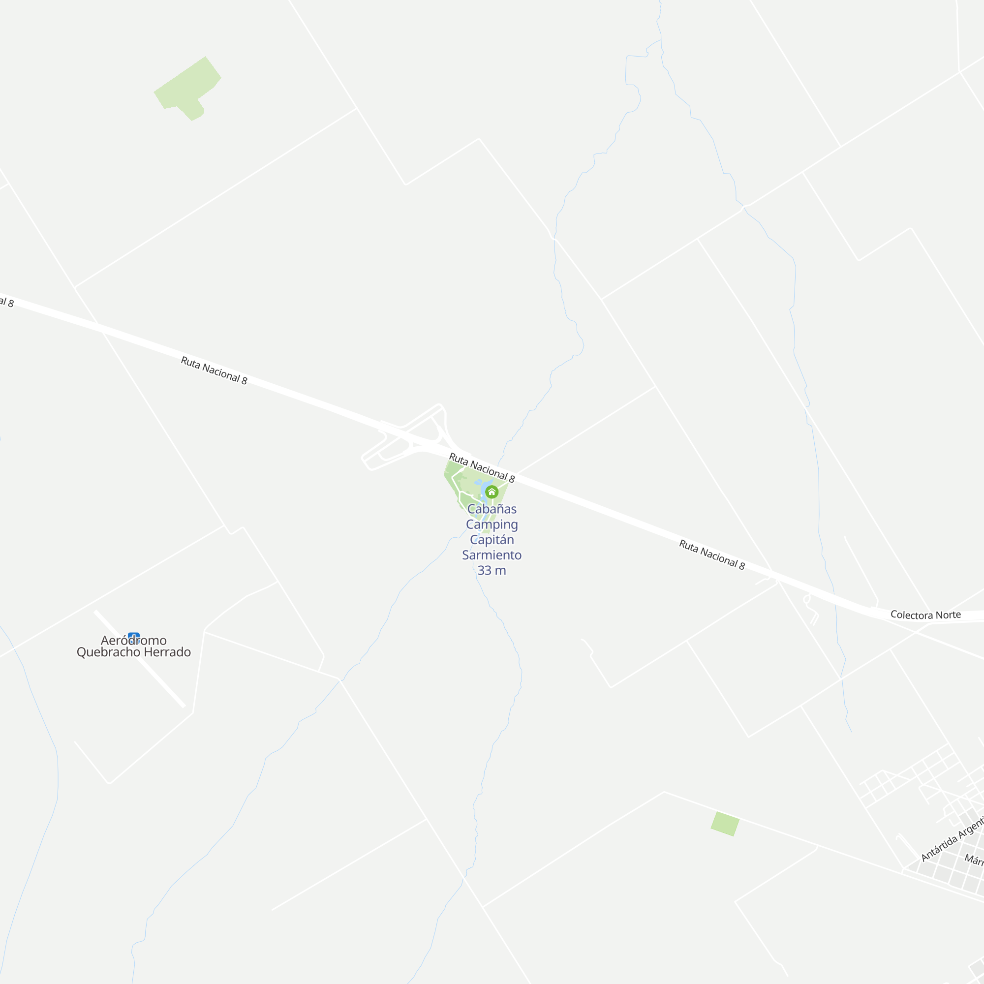 Cabañas Camping Capitán Sarmiento map