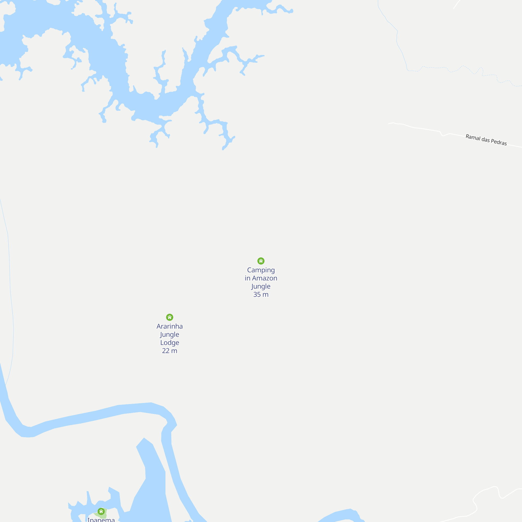 Camping in Amazon Jungle map
