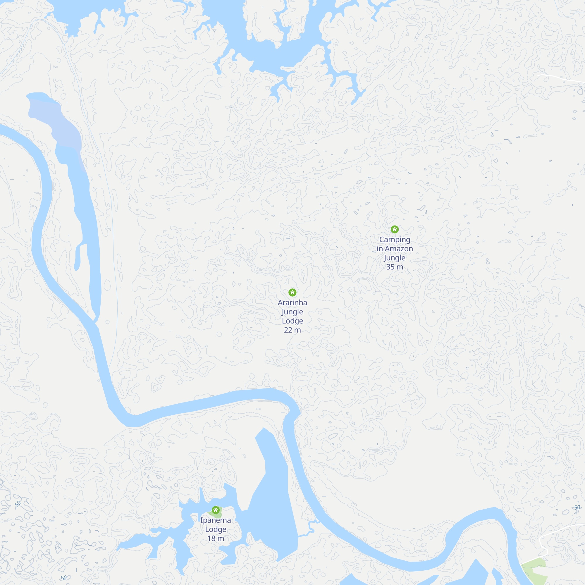 Ararinha Jungle Lodge map
