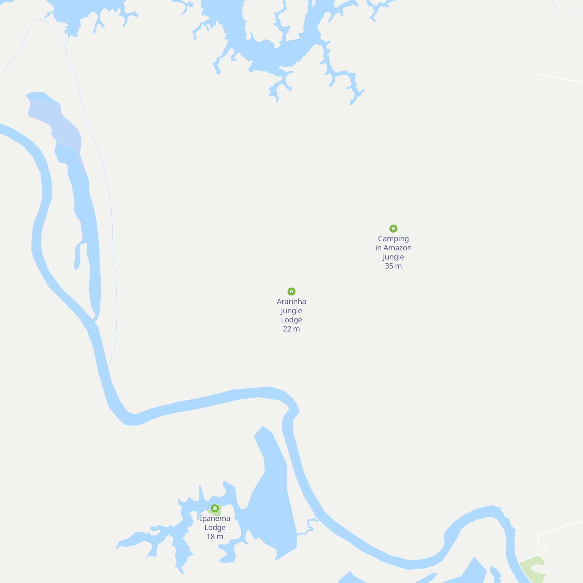Ararinha Jungle Lodge map