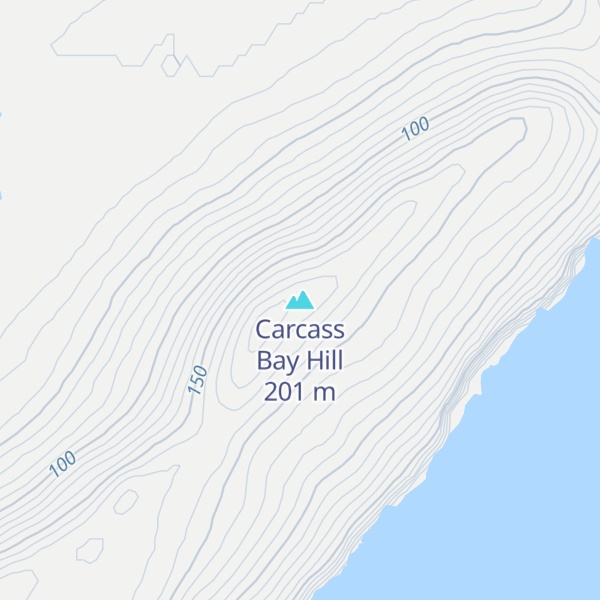 Map of Carcass Bay Hill