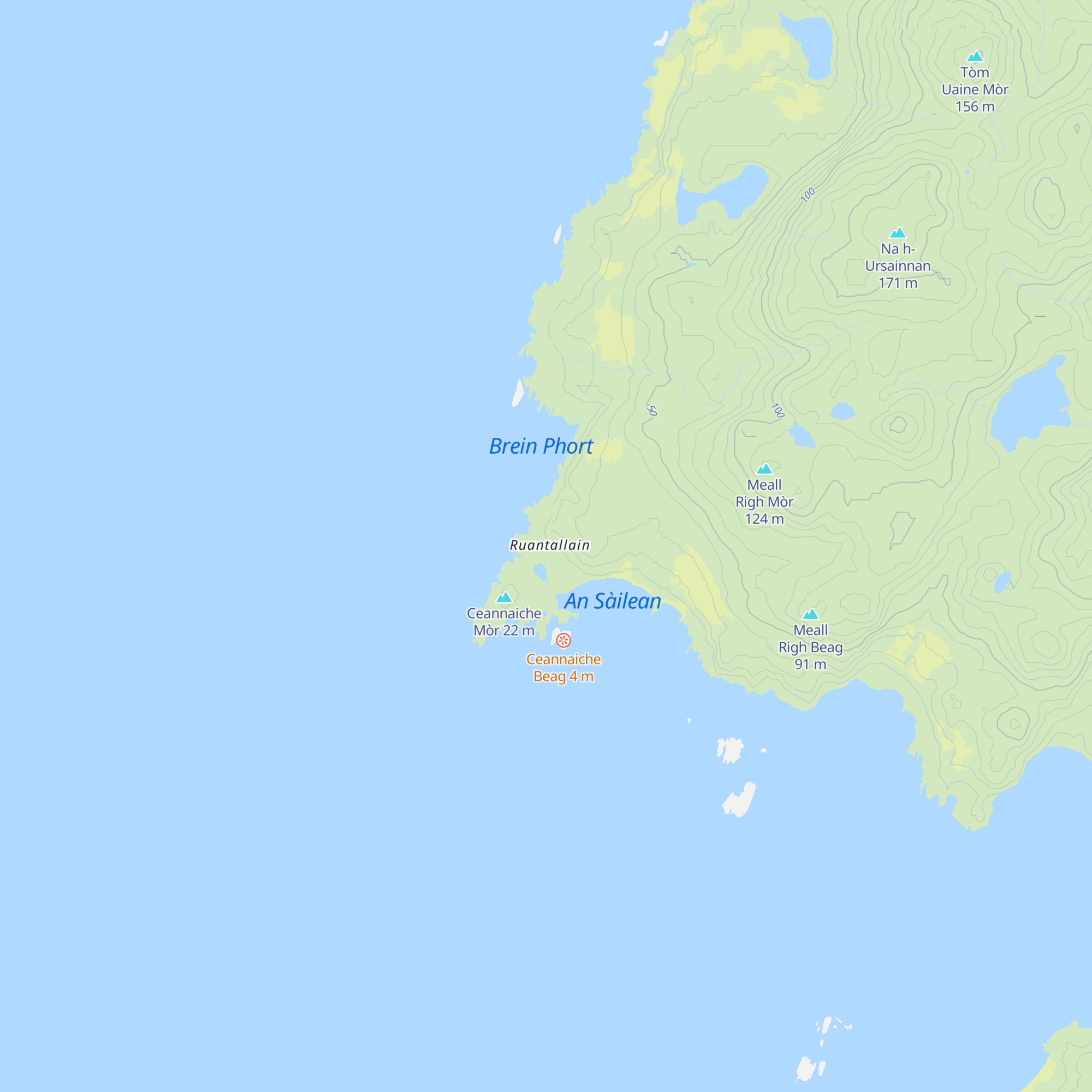 Ruantallain map