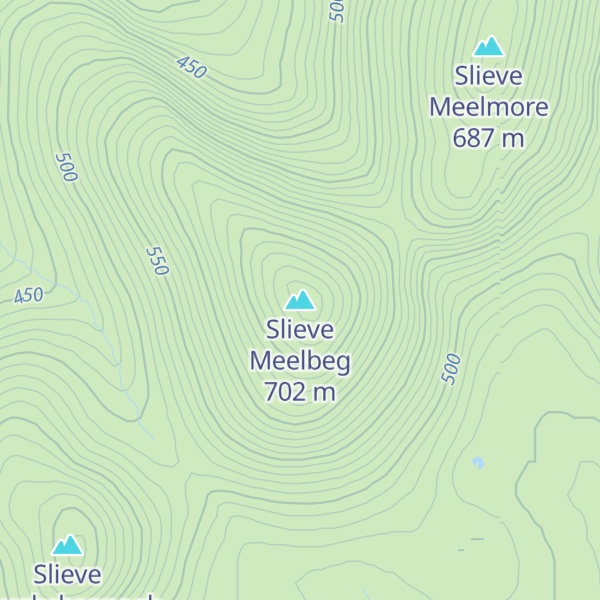 Map of Slieve Meelbeg