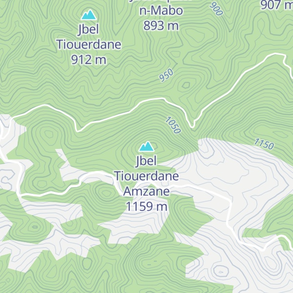 Map of Jbel Tiouerdane Amzane