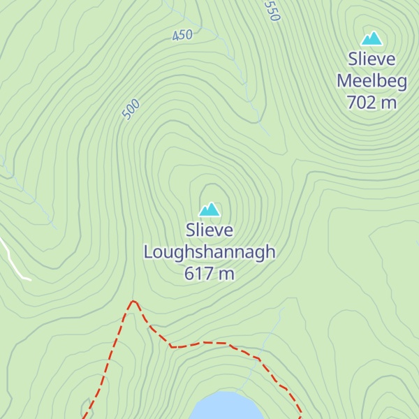 Map of Slieve Loughshannagh