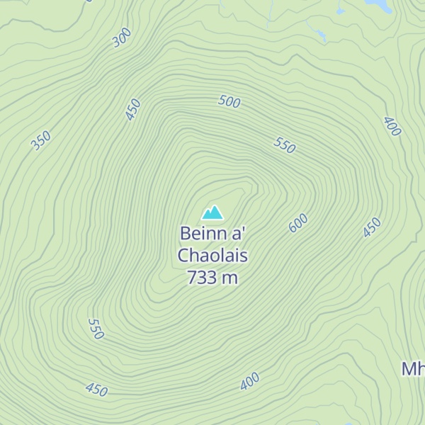 Map of Beinn a' Chaolais