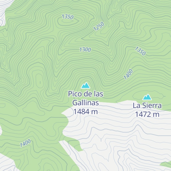 Map of Pico de las Gallinas