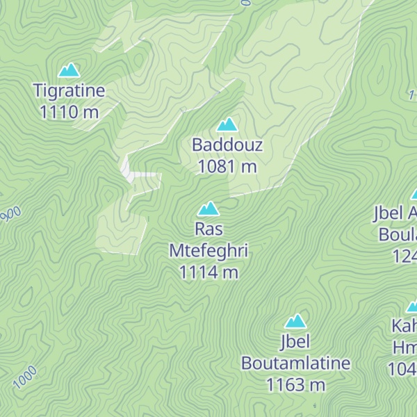 Map of Ras Mtefeghri