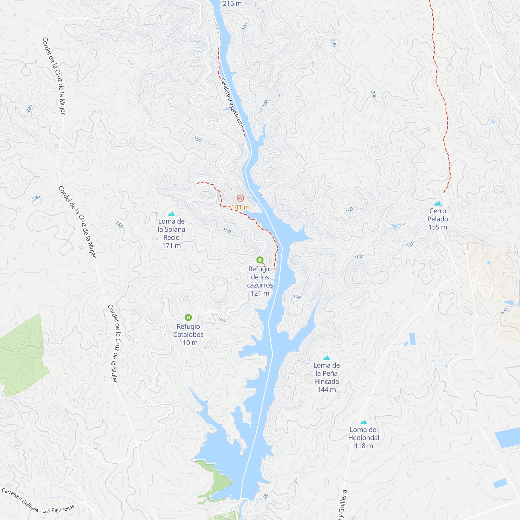 Refugio de los cazurros map
