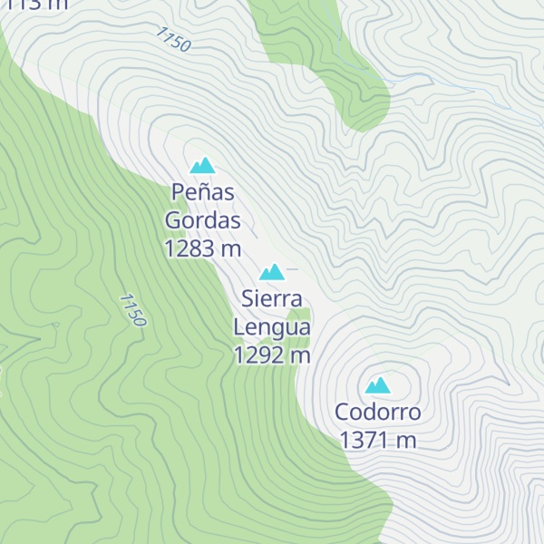 Map of Sierra Lengua