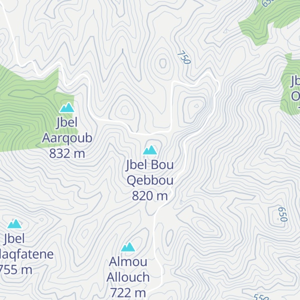 Map of Jbel Bou Qebbou