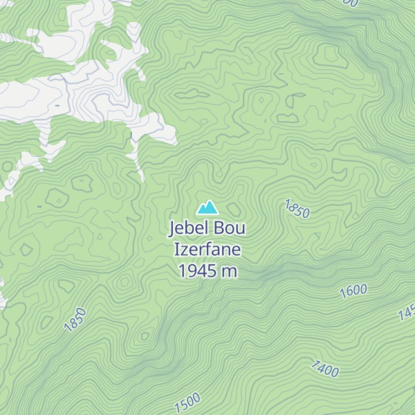 Map of Jebel Bou Izerfane