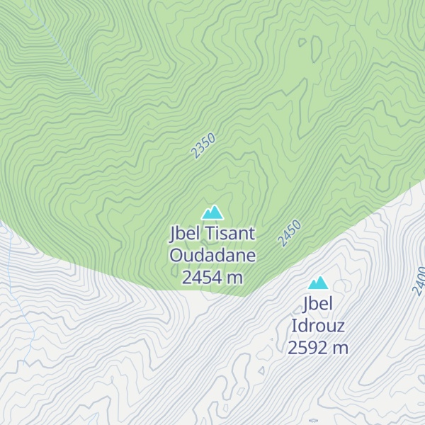 Map of Jbel Tisant Oudadane