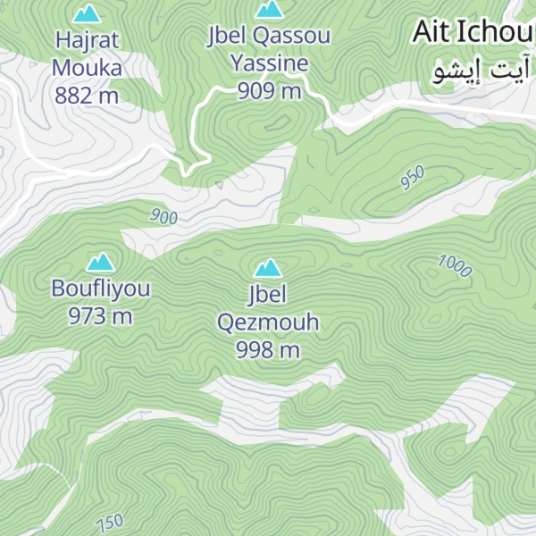 Map of Jbel Qezmouh