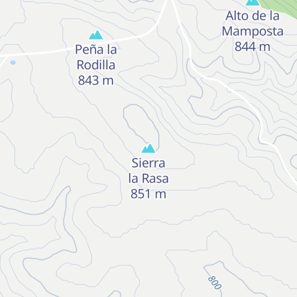 Map of Sierra la Rasa