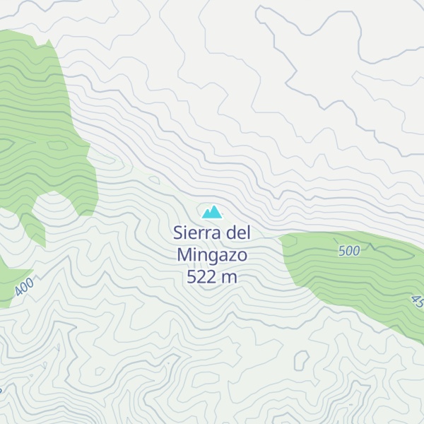 Map of Sierra del Mingazo