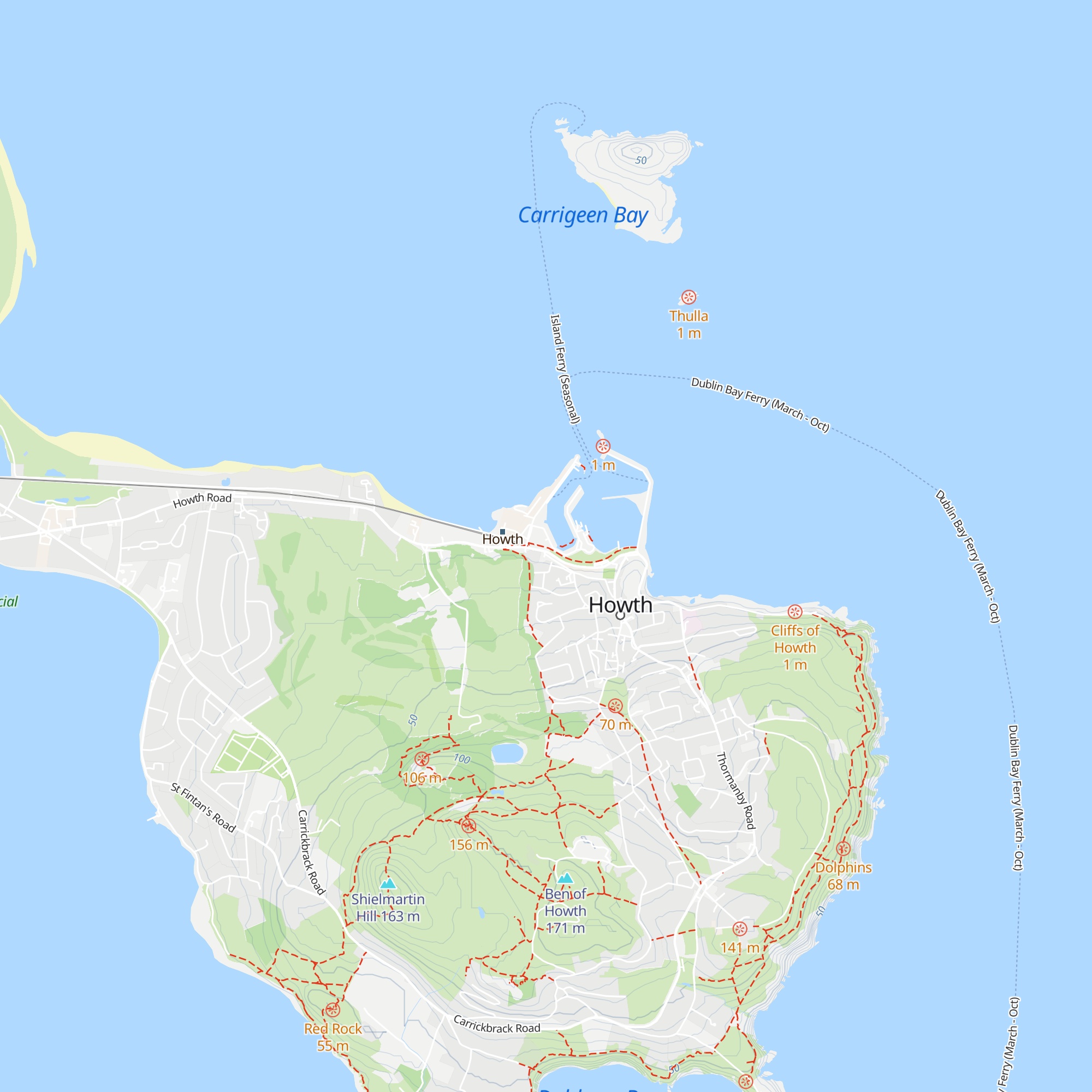 Howth Tourism Information Kiosk map