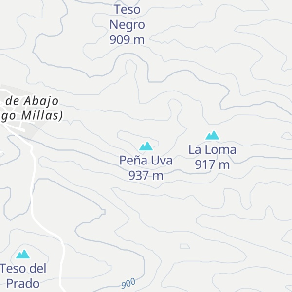 Map of Peña Uva