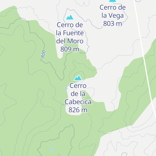 Map of Cerro de la Cabecica
