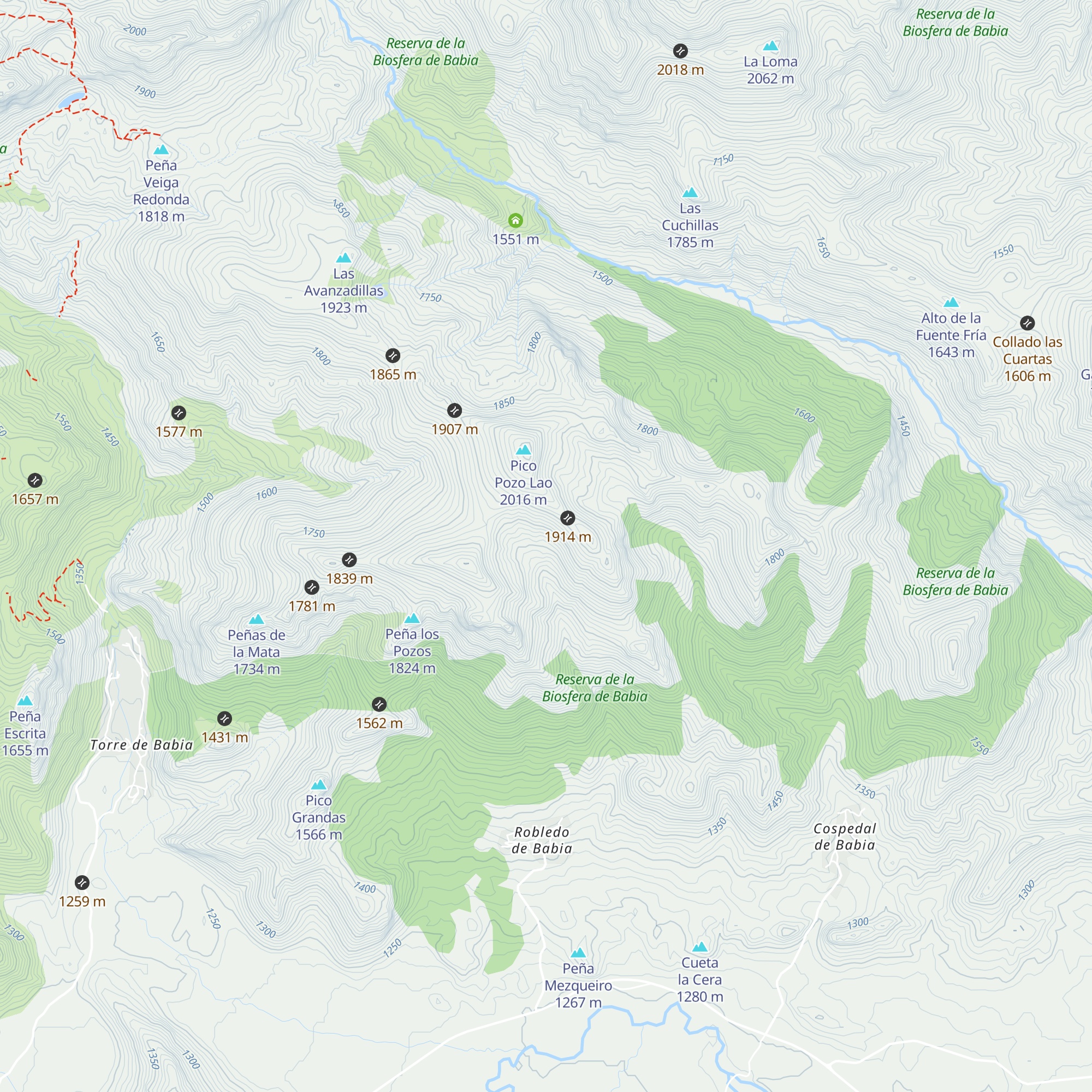 Refugio Fuente Sierro map