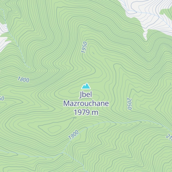 Map of Jbel Mazrouchane