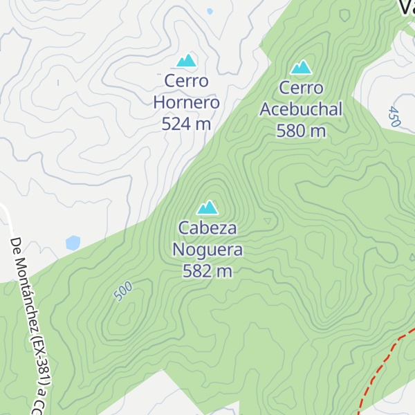 Map of Cabeza Noguera