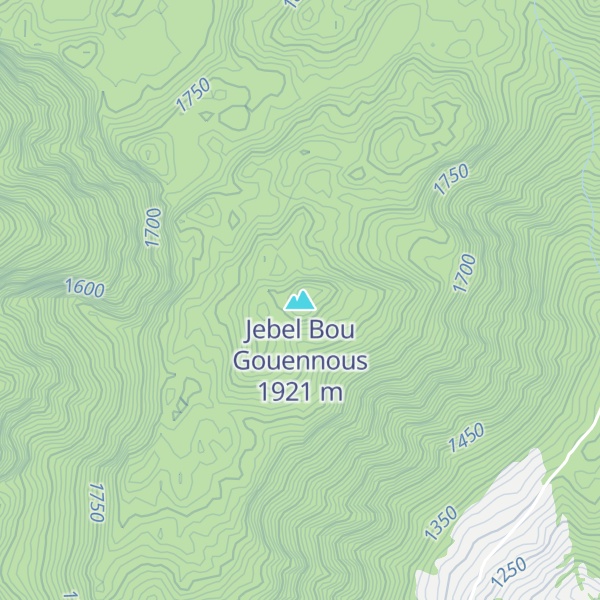 Map of Jebel Bou Gouennous