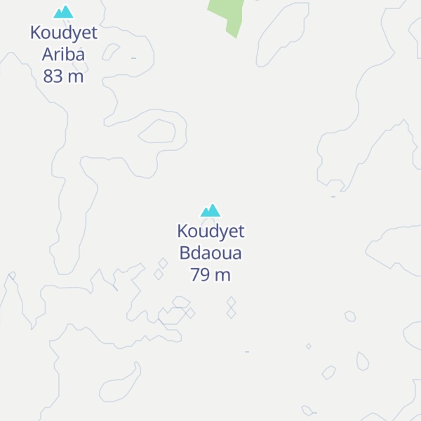 Map of Koudyet Bdaoua