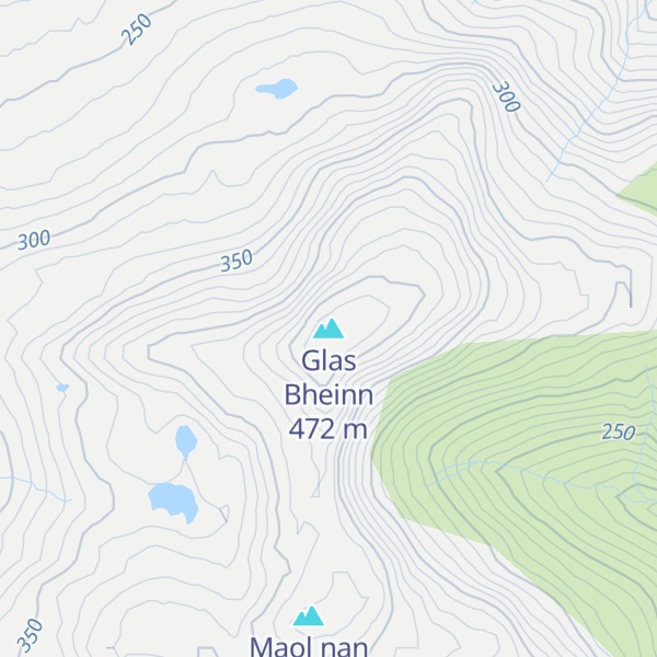 Map of Glas Bheinn