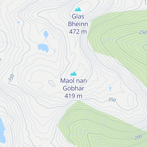 Map of Maol nan Gobhar