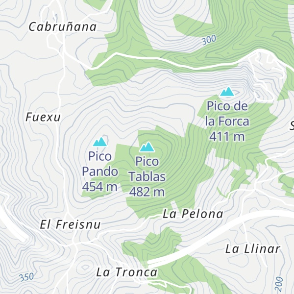 Map of Pico Tablas