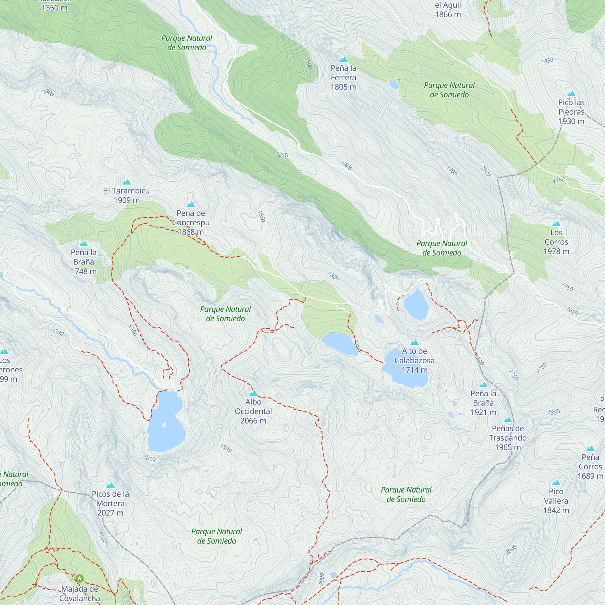 Refugio Cerveiriz map