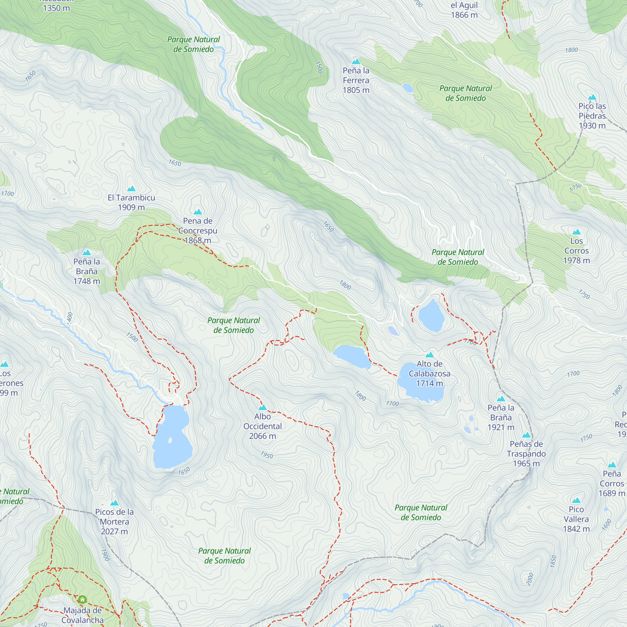Refugio Cerveiriz map