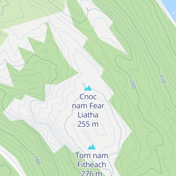 Map of Cnoc nam Fear Liatha
