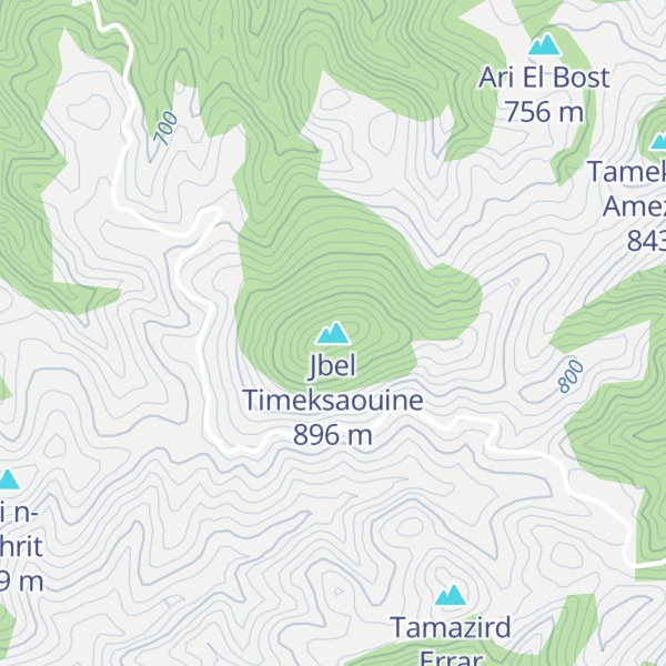 Map of Jbel Timeksaouine