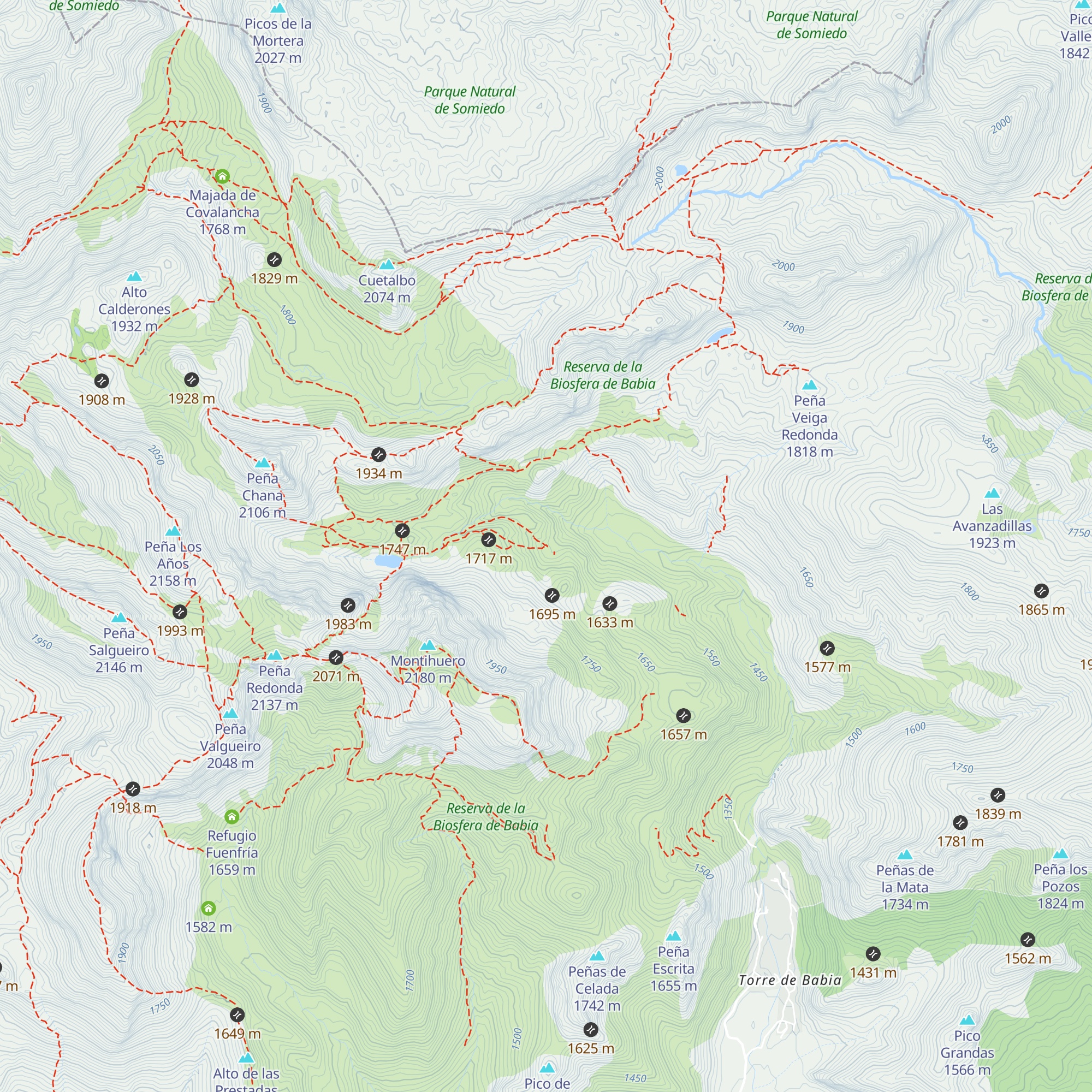 Refugio Laguna Las Verdes map