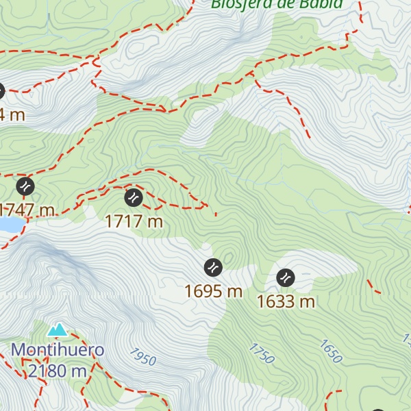 Map of Refugio Laguna Las Verdes