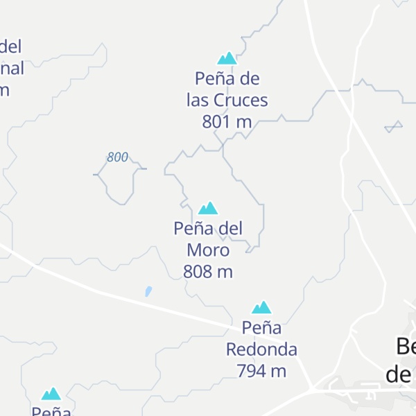 Map of Peña del Moro