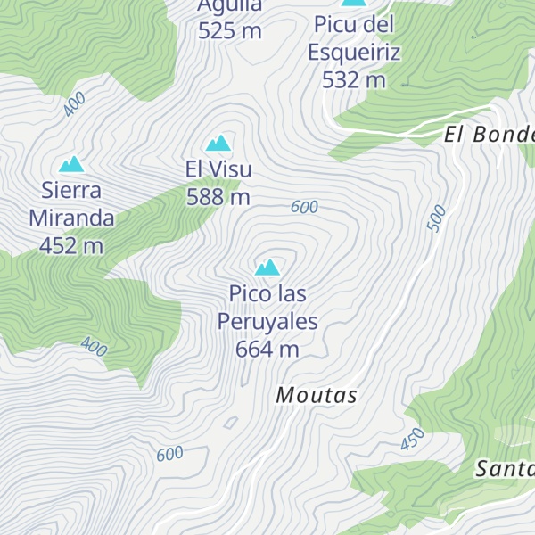 Map of Pico las Peruyales