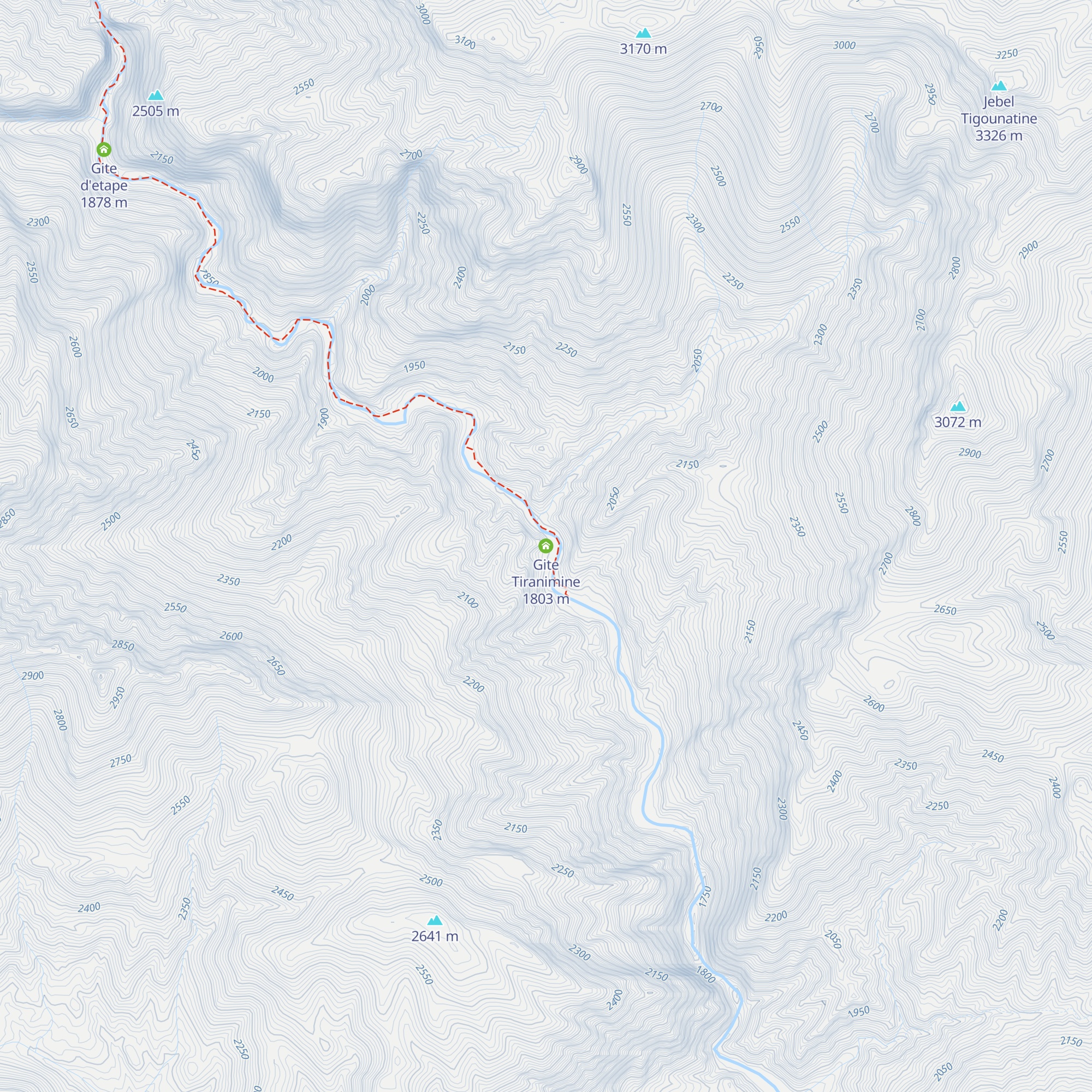 Gite Tiranimine map