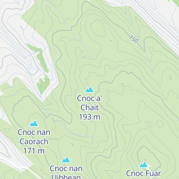 Map of Cnoc a' Chait