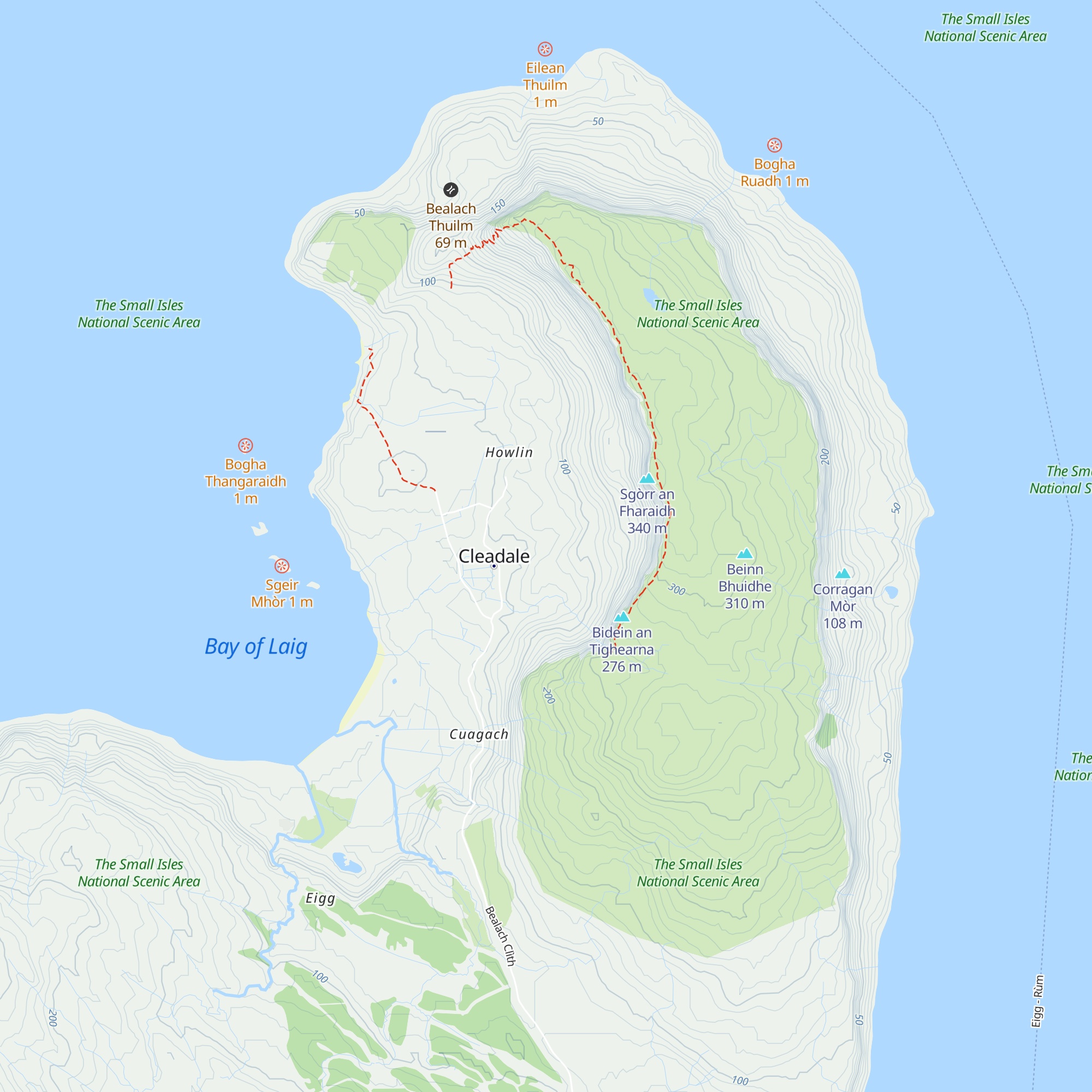 Sweeney's Bothy map