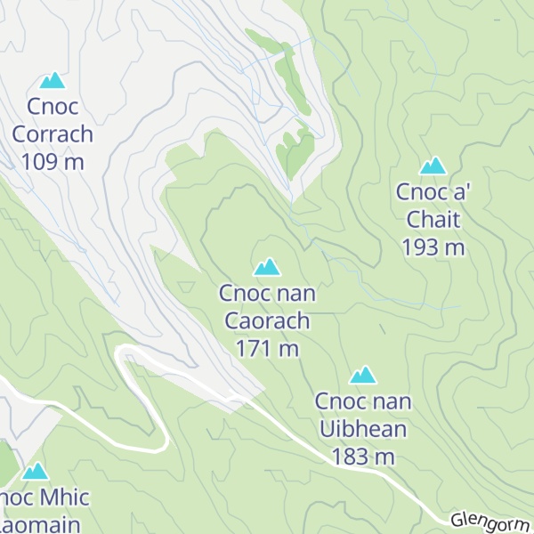 Map of Cnoc nan Caorach