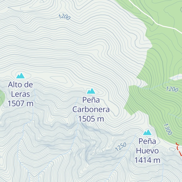 Map of Peña Carbonera
