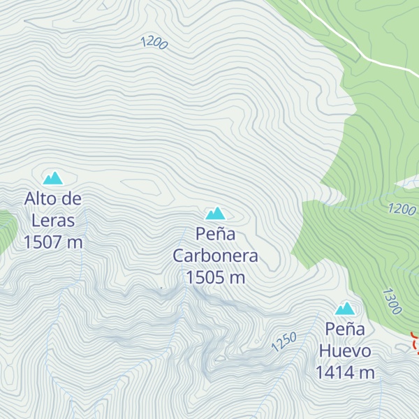 Map of Refugio Peña Carbonera