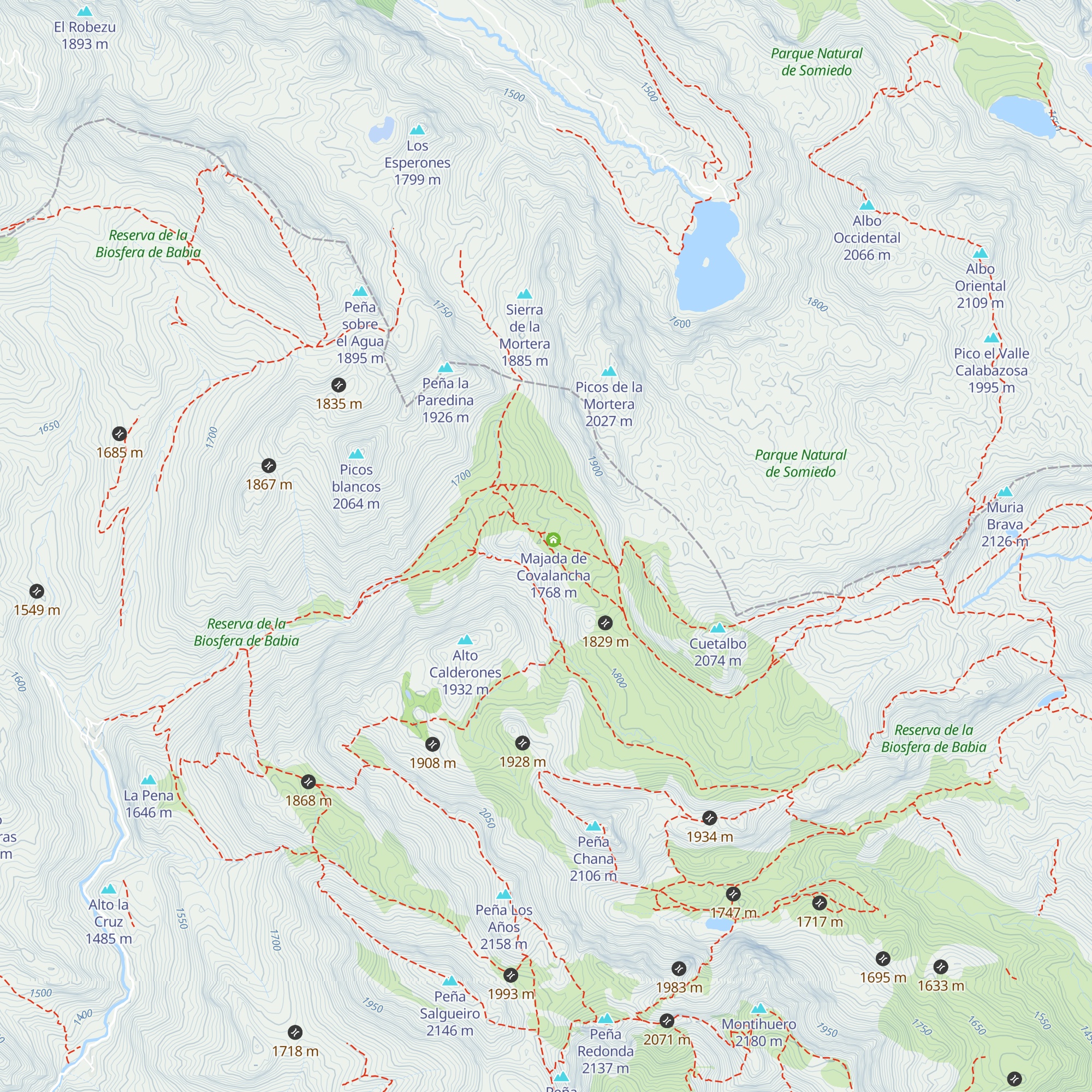 Refugio de Covalancha map
